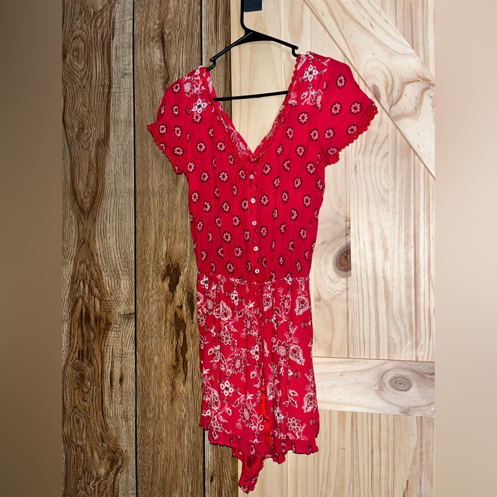 Hollister Romper, red, small